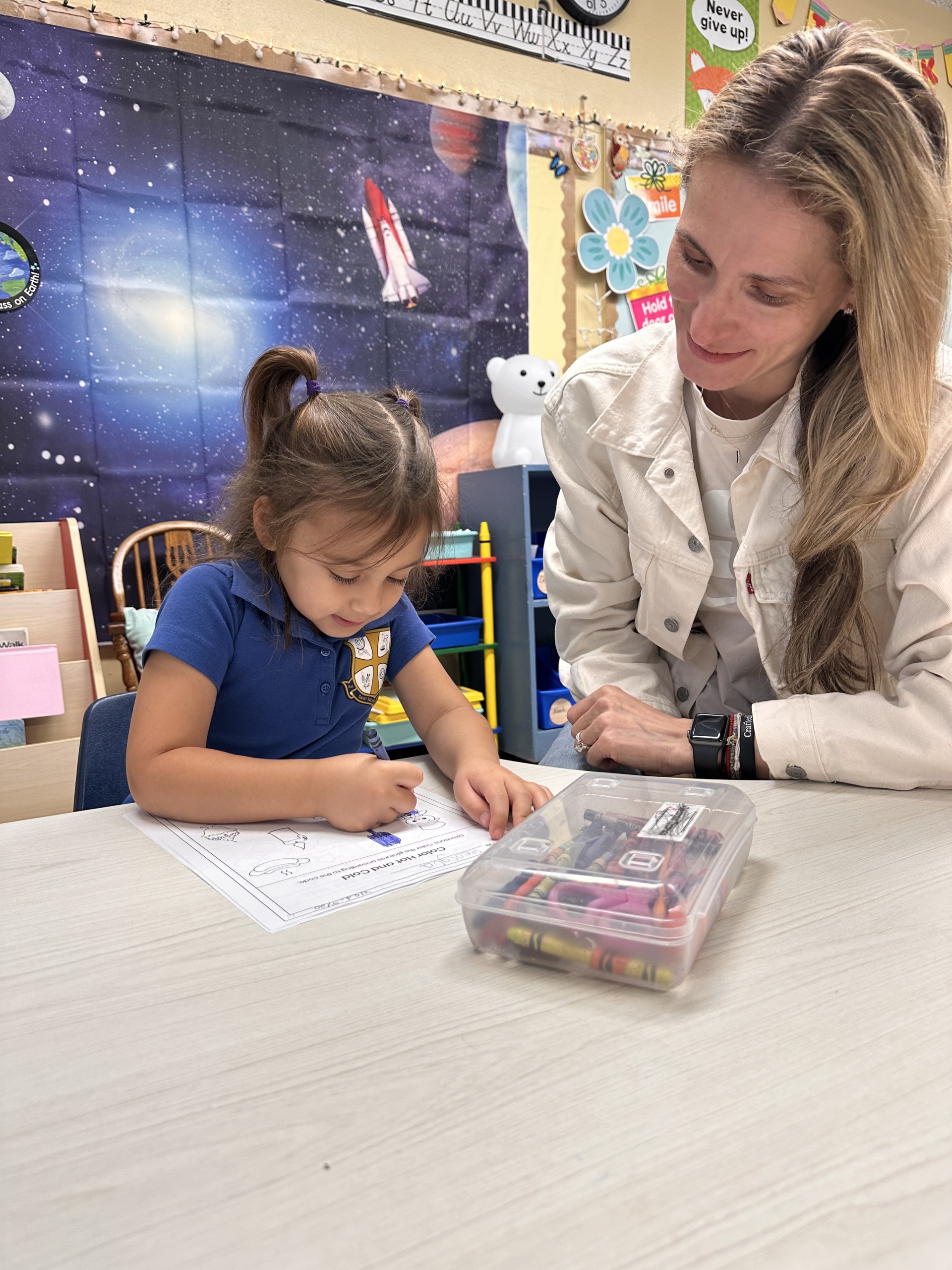 Pre-K students in creative learning session