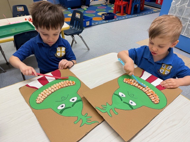 Preschool fine motor skill practice