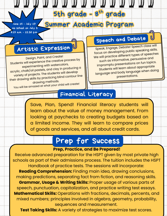 Middle School Flyer